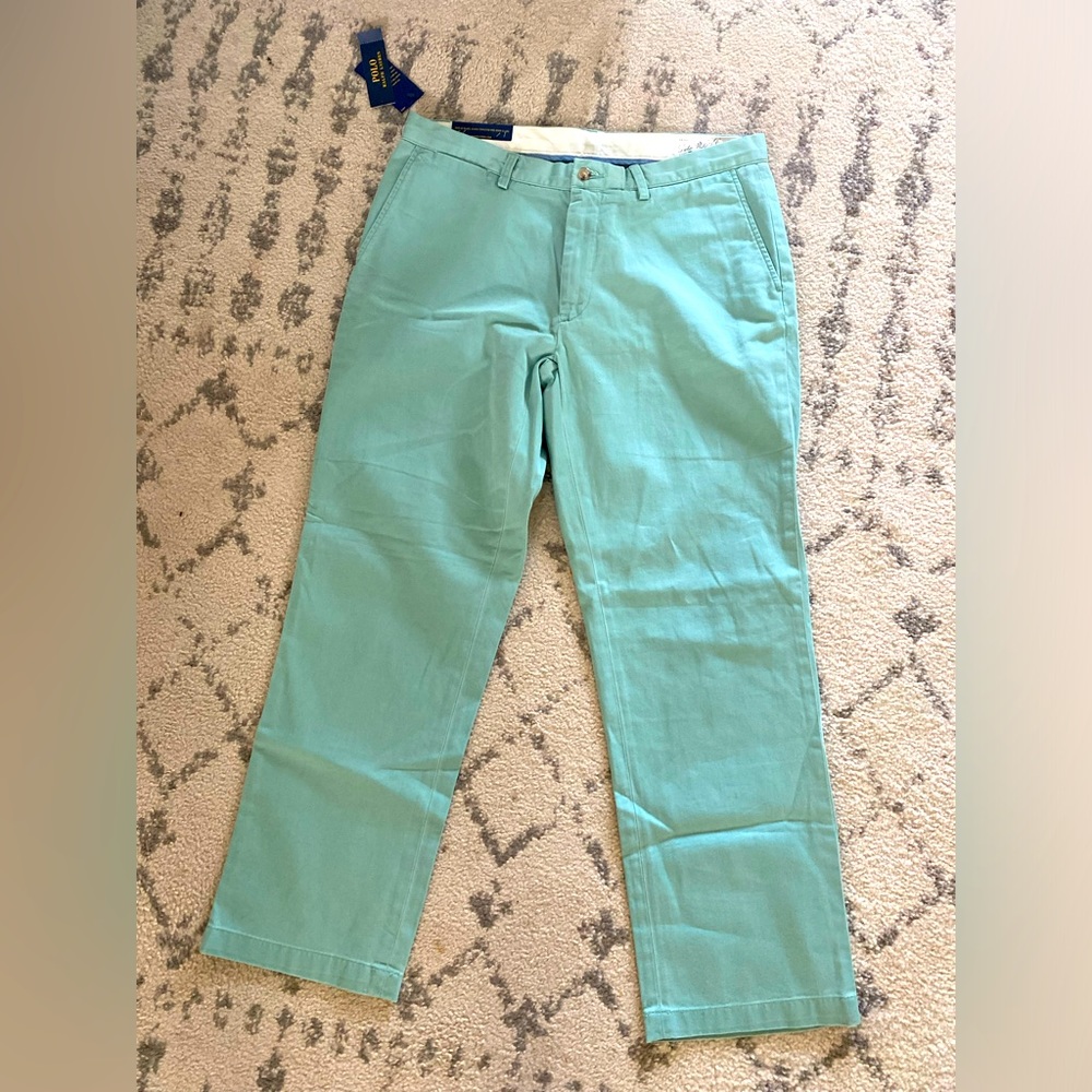 Polo Ralph Lauren Classic Fit 35W 30L NWT Flat Front Khaki Pants